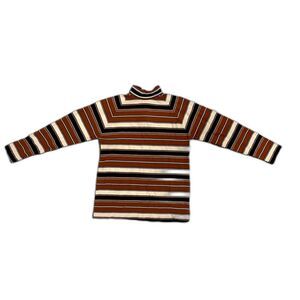 Very cool vintage mitered stripe knit top size L.